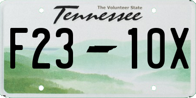 TN license plate F2310X