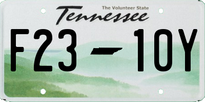 TN license plate F2310Y