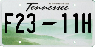 TN license plate F2311H