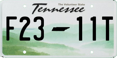 TN license plate F2311T