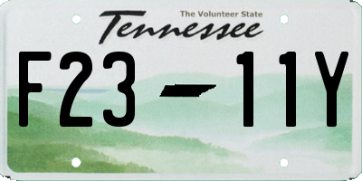 TN license plate F2311Y
