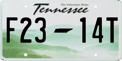 TN license plate F2314T