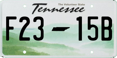 TN license plate F2315B