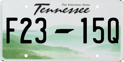 TN license plate F2315Q