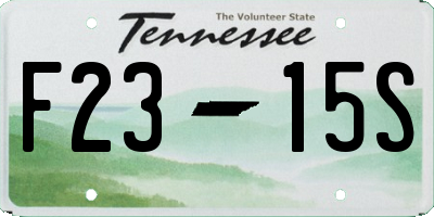 TN license plate F2315S