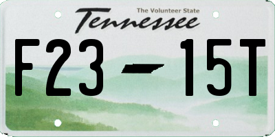 TN license plate F2315T