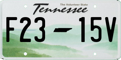 TN license plate F2315V