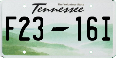TN license plate F2316I