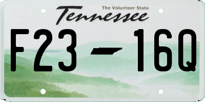 TN license plate F2316Q