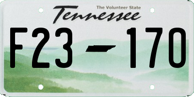 TN license plate F2317O