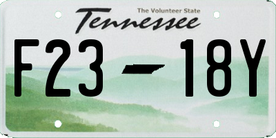 TN license plate F2318Y