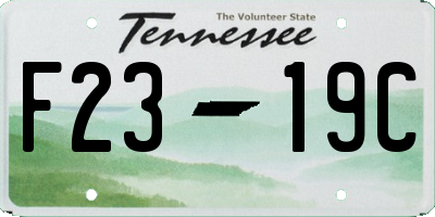 TN license plate F2319C