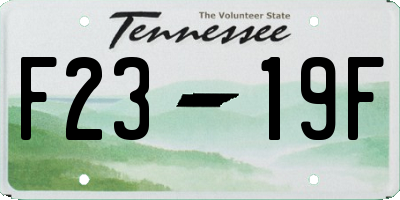 TN license plate F2319F