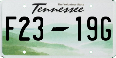 TN license plate F2319G