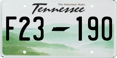TN license plate F2319O