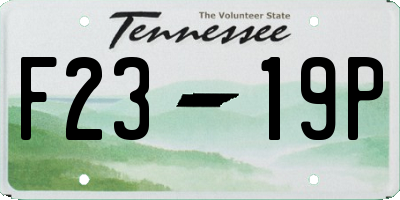 TN license plate F2319P