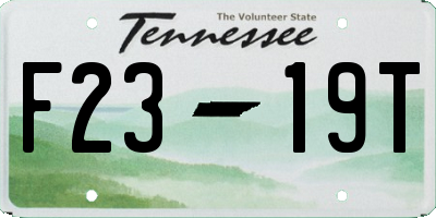 TN license plate F2319T