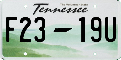 TN license plate F2319U