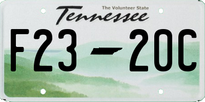 TN license plate F2320C