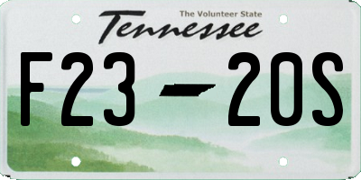 TN license plate F2320S