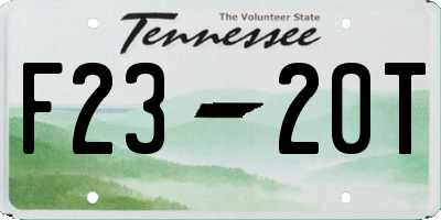 TN license plate F2320T