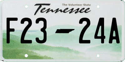 TN license plate F2324A