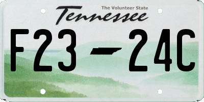 TN license plate F2324C