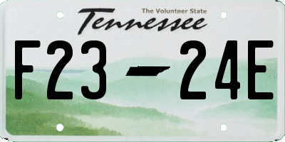 TN license plate F2324E