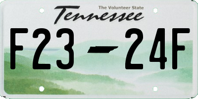 TN license plate F2324F