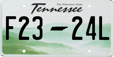 TN license plate F2324L