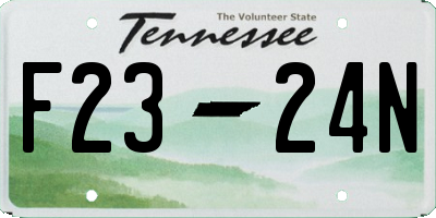 TN license plate F2324N