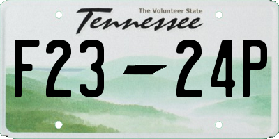 TN license plate F2324P