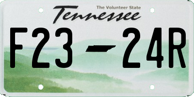 TN license plate F2324R