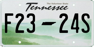 TN license plate F2324S