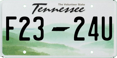 TN license plate F2324U
