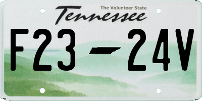 TN license plate F2324V
