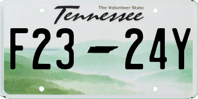 TN license plate F2324Y