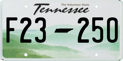 TN license plate F2325O