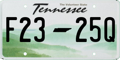 TN license plate F2325Q