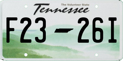 TN license plate F2326I