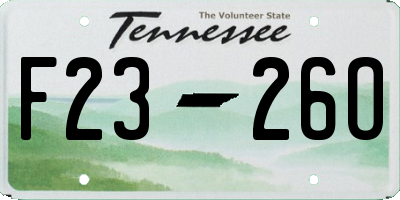 TN license plate F2326O