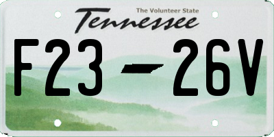 TN license plate F2326V