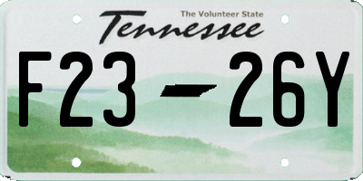 TN license plate F2326Y