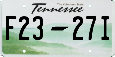 TN license plate F2327I