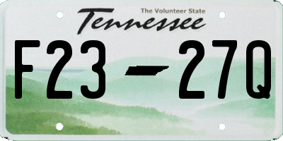 TN license plate F2327Q