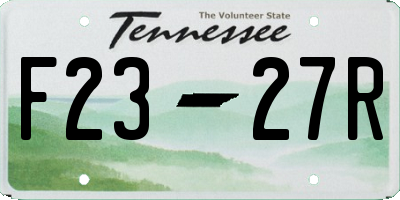TN license plate F2327R