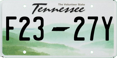 TN license plate F2327Y