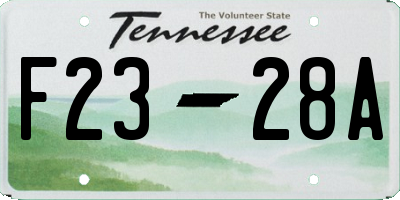 TN license plate F2328A
