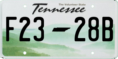 TN license plate F2328B
