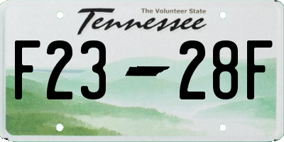 TN license plate F2328F